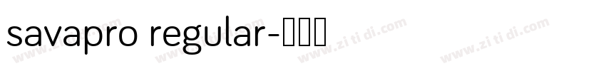 savapro regular字体转换
